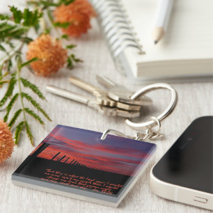 Sunset Sky Inspirational Keychain