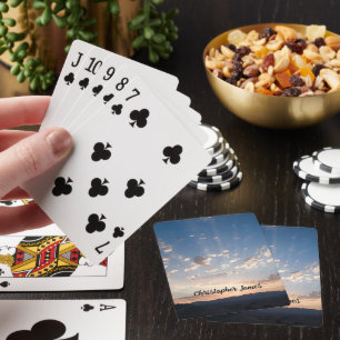Sunset Sky Personalized Playing Cards