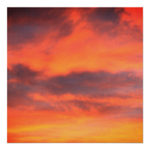Sunset Sky Photo Landscape Christmas Gift Favour Poster