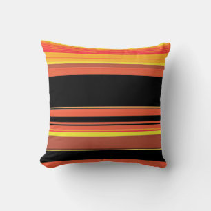 SUNSET SKY STRIPES THROW PILLOW