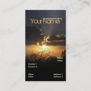 Sunset Skys Vertical Business Card