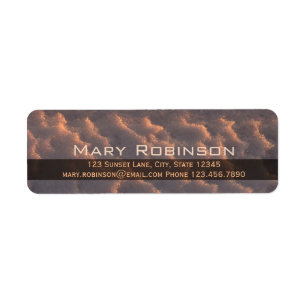 Sunset snow pattern CC0872 Return address