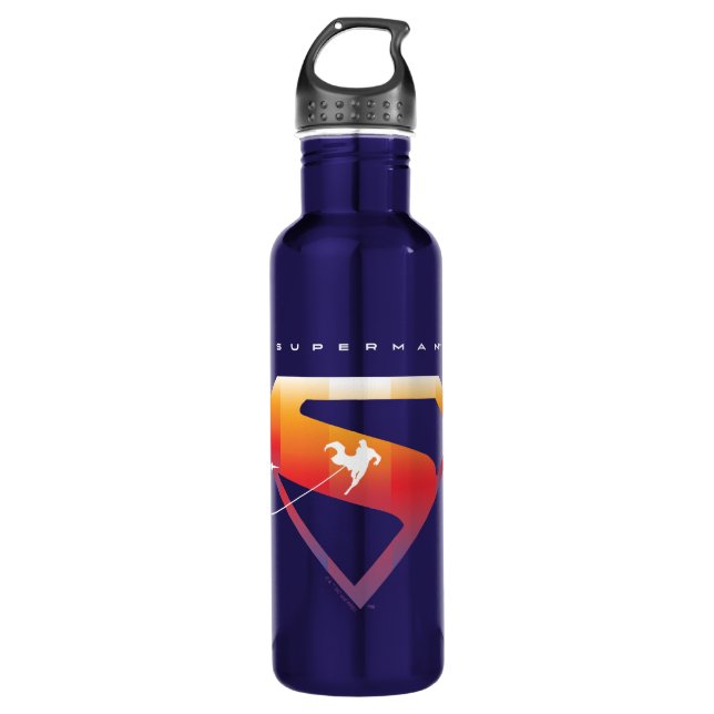 Sunset Soar Superman Shield 710 Ml Water Bottle (Front)