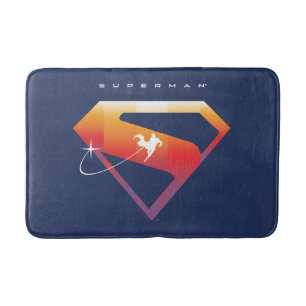 Sunset Soar Superman Shield Bath Mat