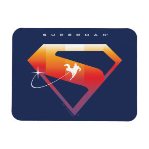 Sunset Soar Superman Shield Magnet