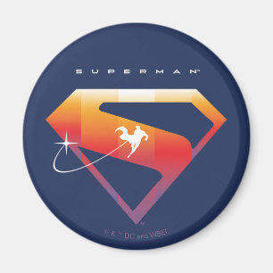 Sunset Soar Superman Shield Magnet