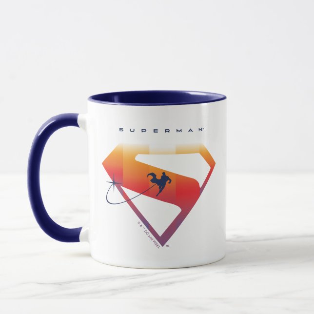 Sunset Soar Superman Shield Mug (Left)