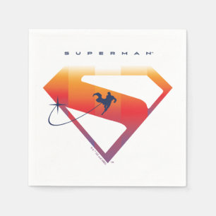 Sunset Soar Superman Shield Napkin