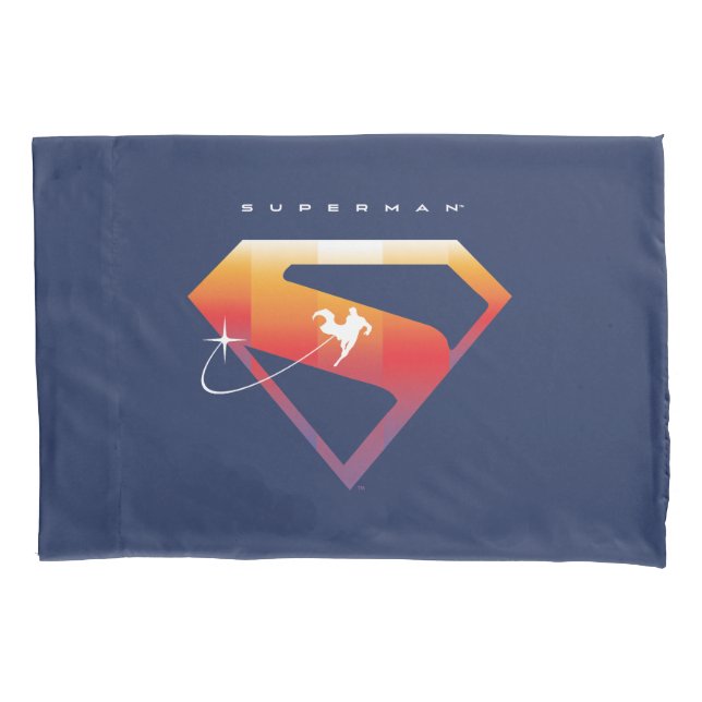 Sunset Soar Superman Shield Pillowcase (Front)