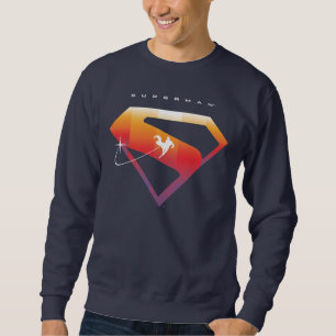Sunset Soar Superman Shield Sweatshirt