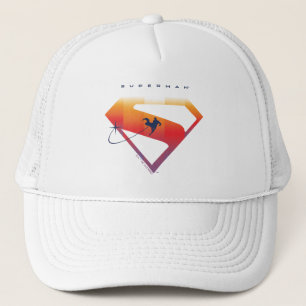 Sunset Soar Superman Shield Trucker Hat