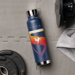Sunset Soar Superman Shield Water Bottle