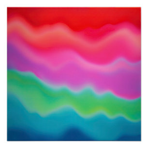 "Sunset Sorbet" Colourful Abstract Art Poster