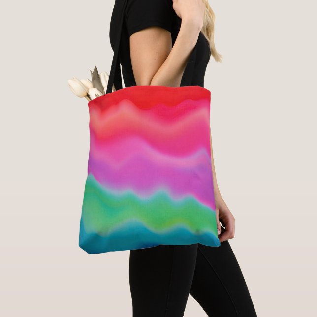 "Sunset Sorbet" Colourful Abstract Art   Tote Bag (Close Up)