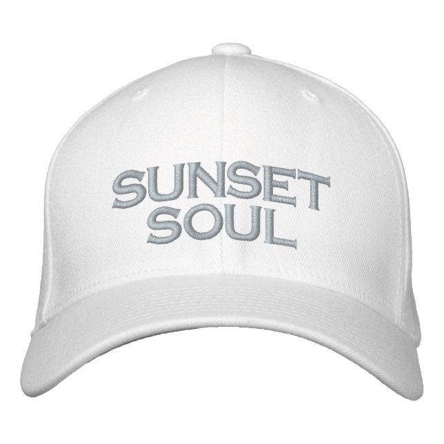 SUNSET SOUL Beach vibe Lake Life Embroidered Hat (Front)