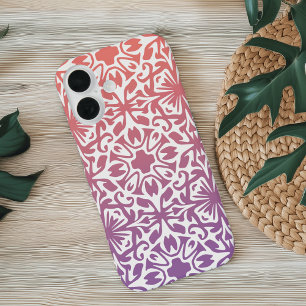 Sunset Spanish Tile Overlay Pattern iPhone 16 Case
