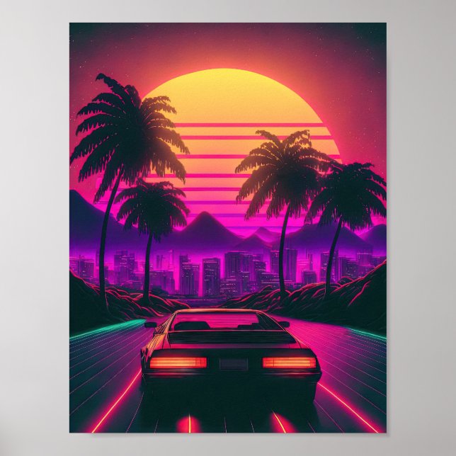Sunset Sprint: Synthesizes the Skyline Poster (Front)
