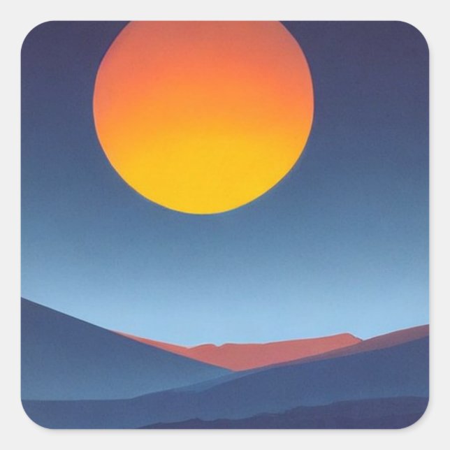 Sunset Square Sticker (Front)