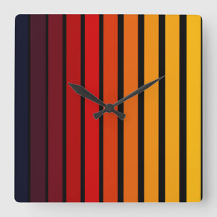 Sunset Square Wall Clock