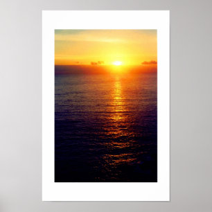 Sunset st sea poster