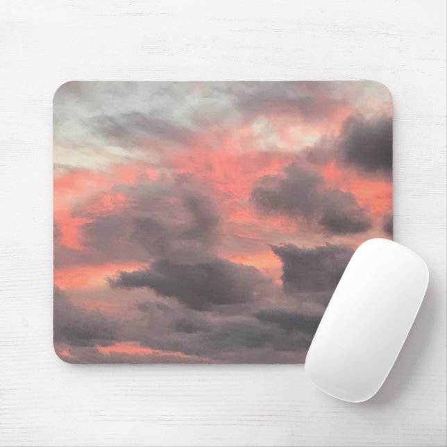 Sunset Stormy Clouds Mouse Pad (With Mouse)