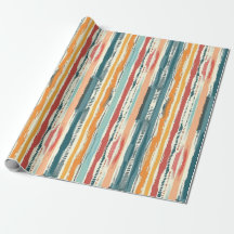 Sunset Stripe Serenade Wrapping Paper