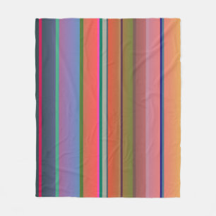 Sunset Stripes Fleece Blanket