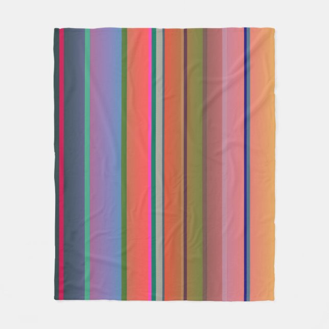 Sunset Stripes Fleece Blanket (Front)