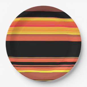 SUNSET STRIPES PAPER PLATE