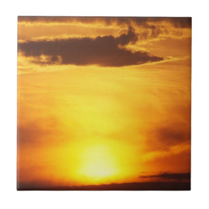 sunset, sun, sky, landscape, sunrise, summer, tile