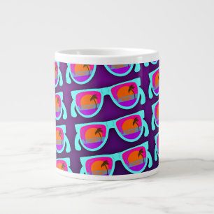 Sunset Sunglasses Awesome Retro Fun Pattern Large Coffee Mug