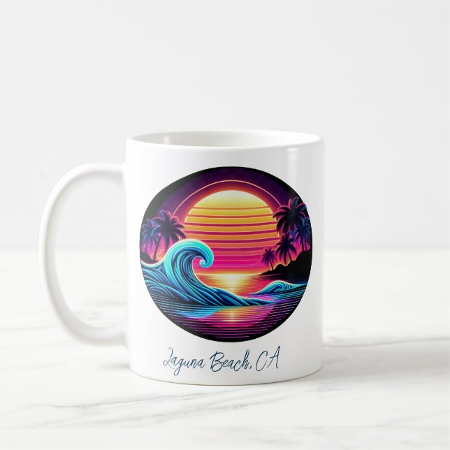 Sunset Surf Glow Coffee Mug (Left)