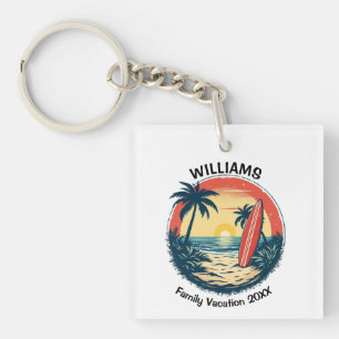 Sunset Surf Keychain