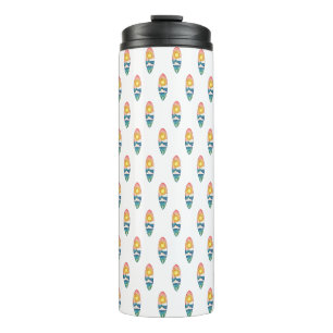 Sunset Surf Oval Pattern Thermal Tumbler