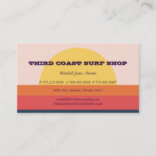 Sunset Surf Shop Professional Business Business Card