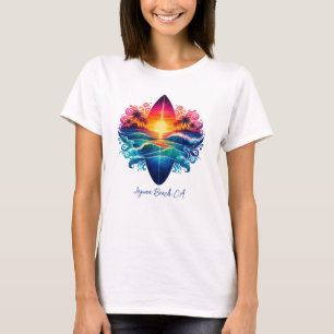 Sunset Surfboard Curls T-Shirt