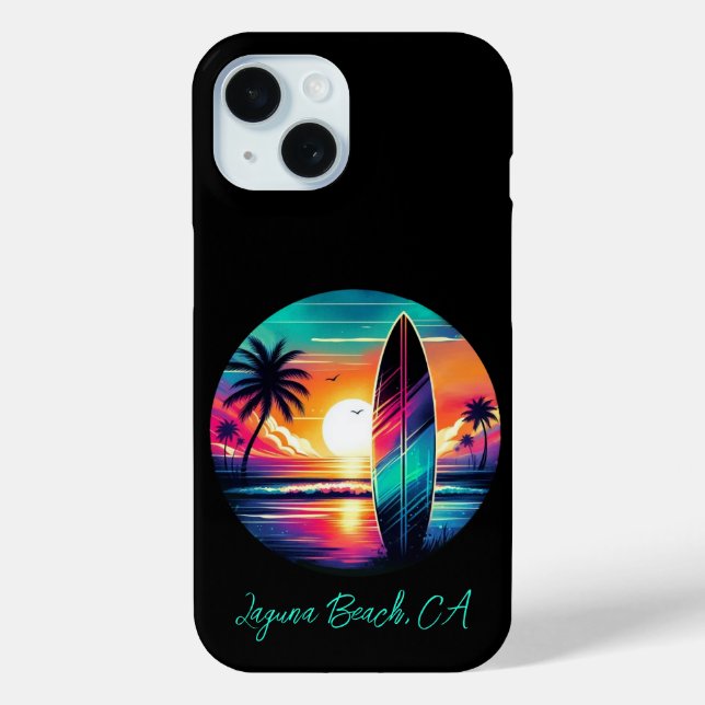 Sunset Surfboard Vibes Case-Mate iPhone Case (Back)