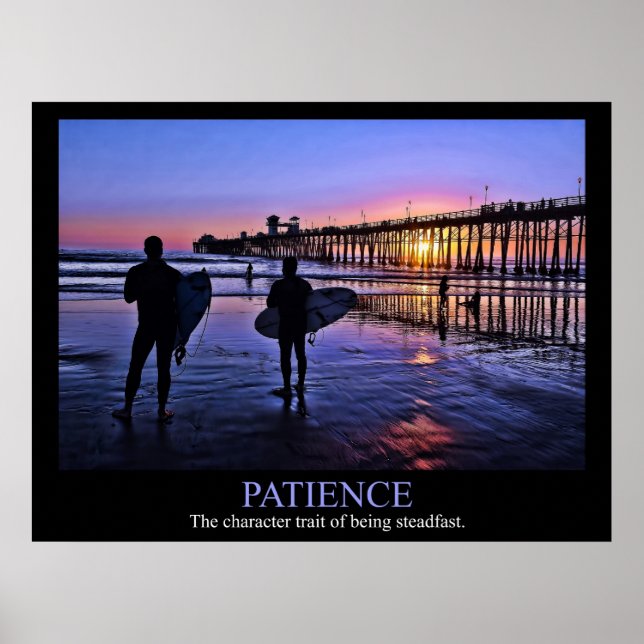 Sunset Surfer Patience Poster (Front)