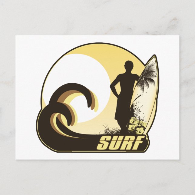 Sunset Surfer Postcard (Front)