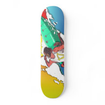 Sunset Surfer Surfing Skateboard conception de pon
