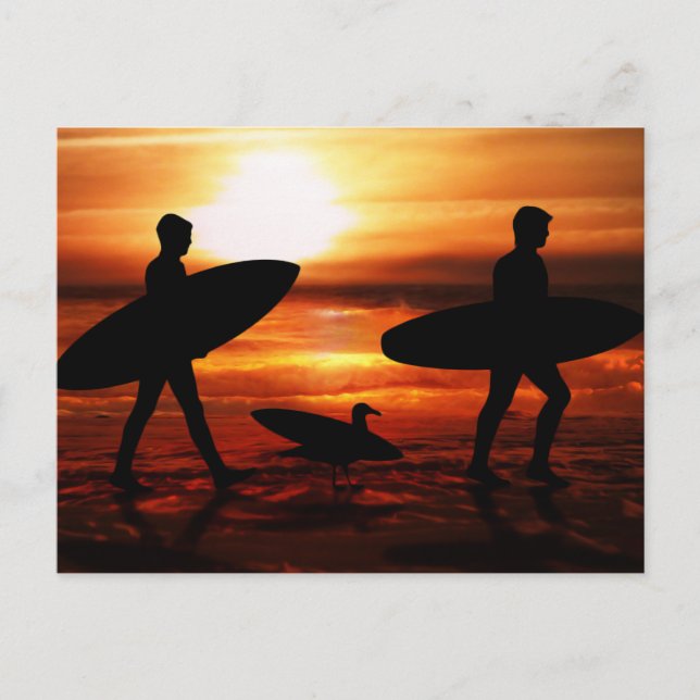 Sunset Surfers Postcard (Front)
