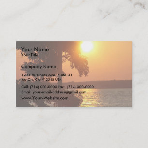 Sunset (Taken From Sylvan Beach Ny) Business Card