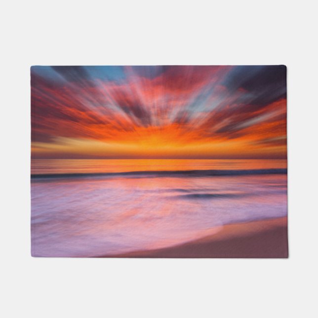 Sunset Tamarack Beach | Carlsbad, CA Doormat (Front)