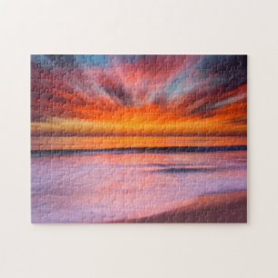 Sunset Tamarack Beach   Carlsbad, CA Jigsaw Puzzle