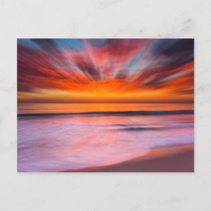 Sunset Tamarack Beach   Carlsbad, CA Postcard