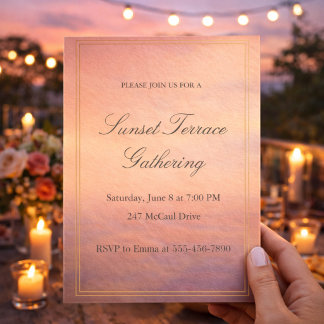 Sunset Terrace Soirée Invitation