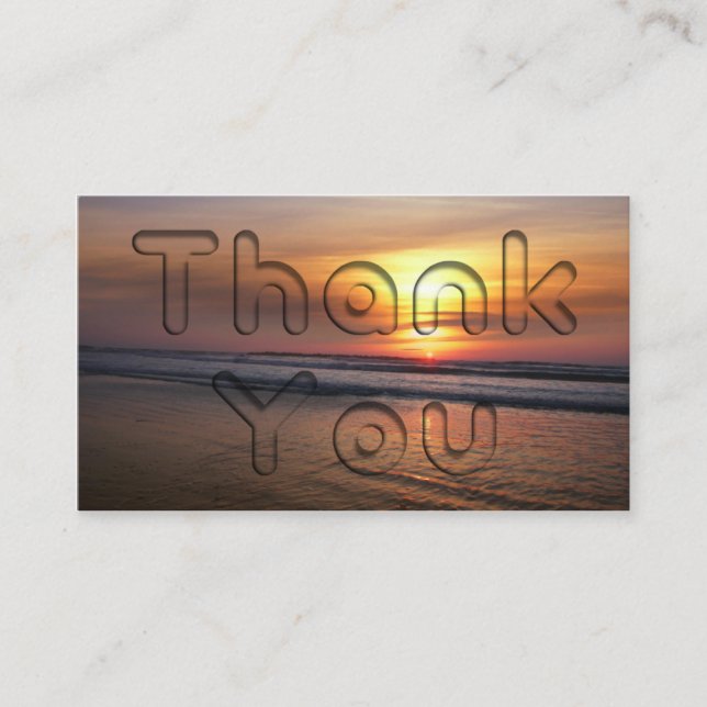 Sunset Thank You Business Card (Front)