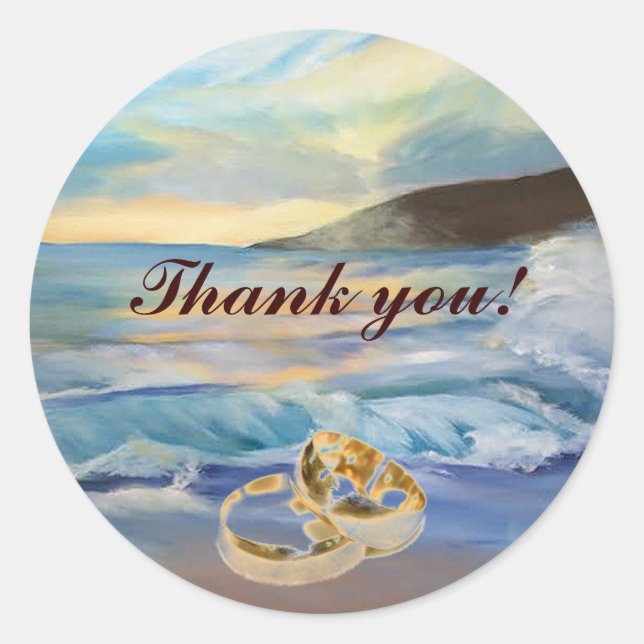 sunset thank you sticker (Front)