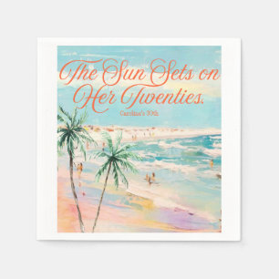 Sunset Themed 30th Birthday  Napkin