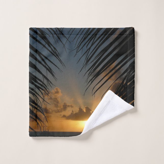 Sunset Through Palm Fronds (Gant de toilette)